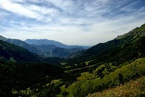 Slovakia Tatry landscape top view, Dolina Zadnich Koperszadow