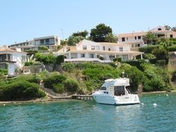 extraordinary beautiful blue sea and boat