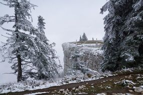 The Creux du Van is a natural rocky cirque approximately 1,400 metres wide