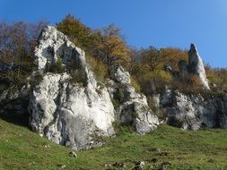 rocks in the national park in poland