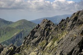 landscape of theTatry rocky mountains