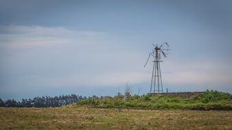 broken mill on the field