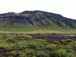 mountains in iceland in summer