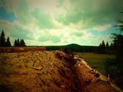 clouds over countryside in the Czech Republic