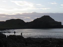 Landscape of the ocean in eveining