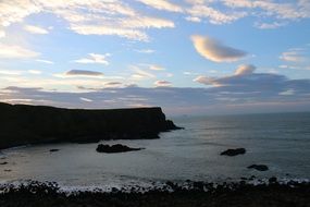 beautiful evening by the sea shore