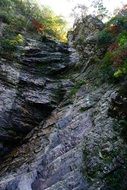 Wet rock sky view