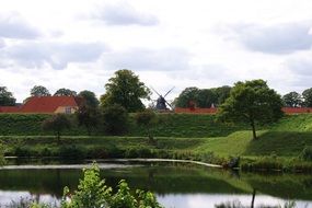 Landscape with windmill in Copenhagen