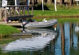 dinghy boat in the water