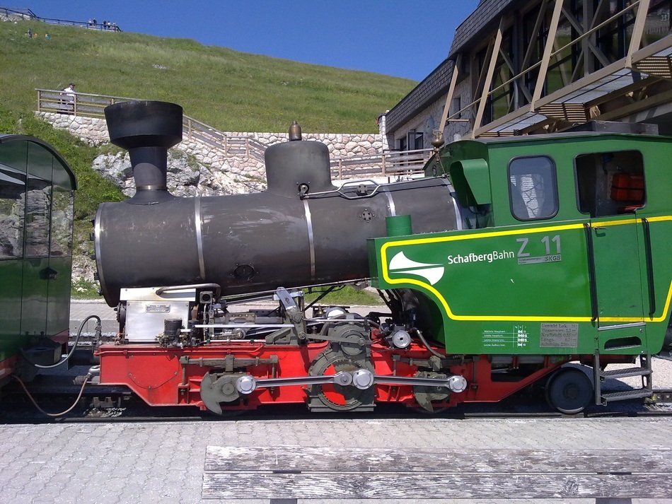 Schafberg railway on mountain
