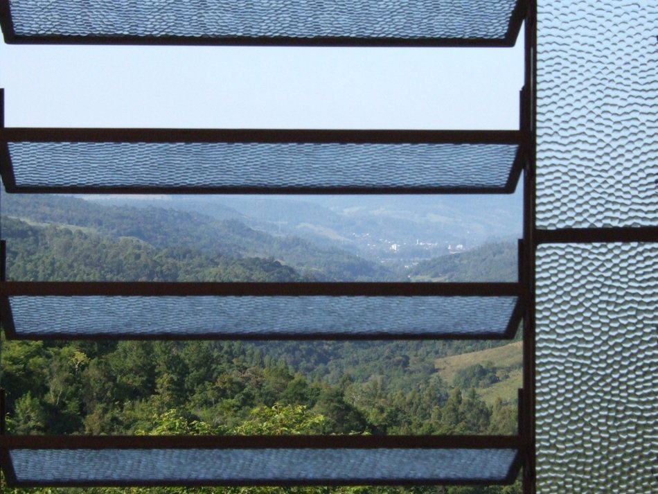 window overlooking the green valley