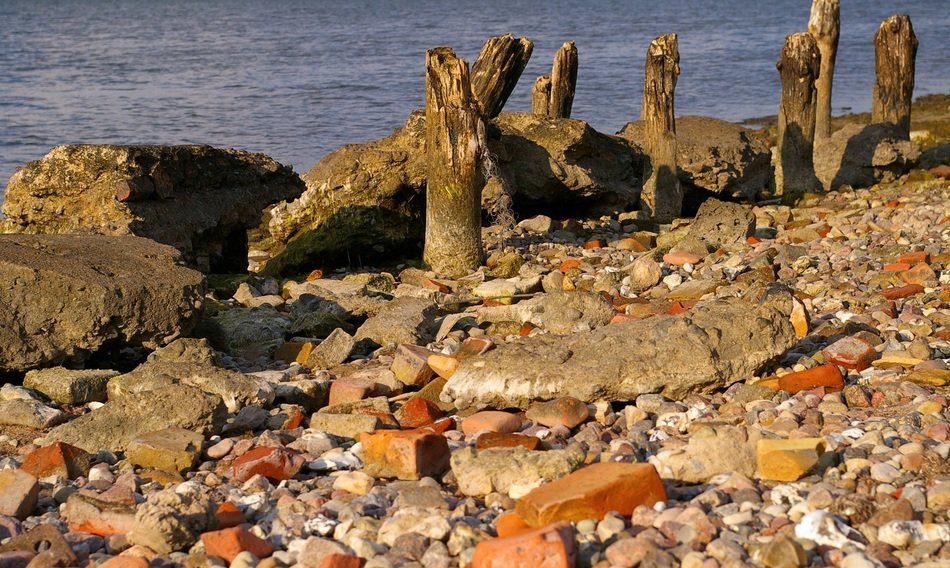 stony beach on the Baltic Sea
