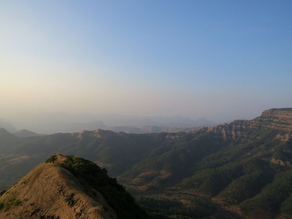 Landscape of the mountains and valley