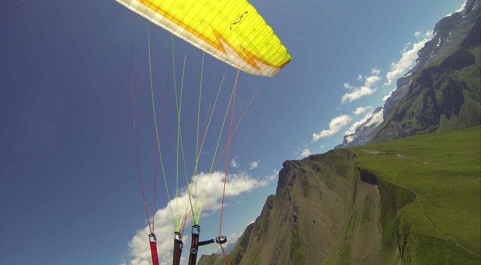 paragliding in the Engelberg