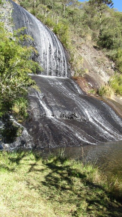 waterfall in summer