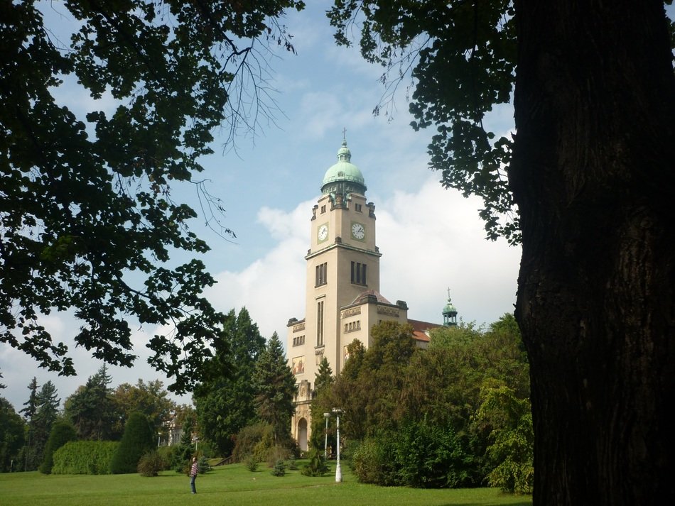 Picture of the church among the trees
