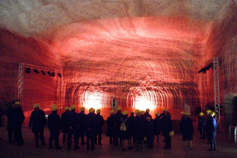mountain cave open, thuringia germany