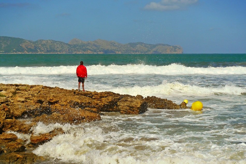 Man on the coast