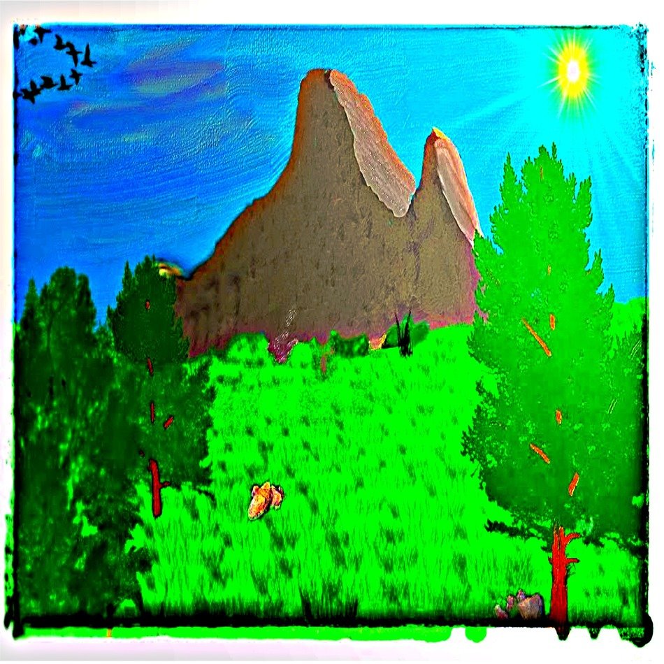painted summer landscape
