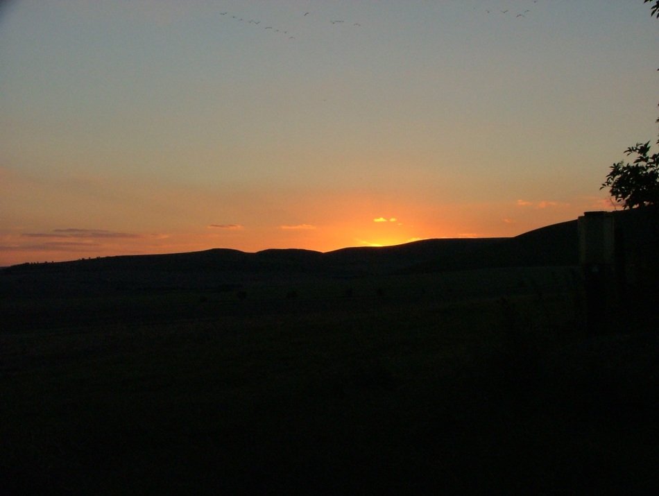 beautiful sunset in mountains