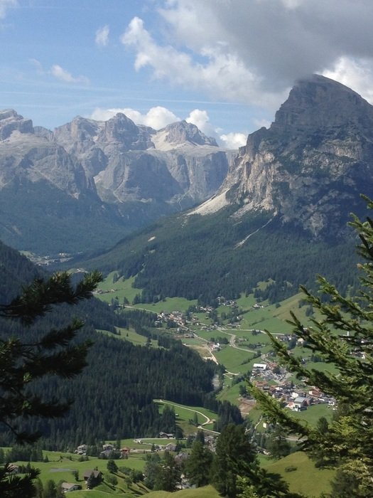 Landscape with the valley and mountains