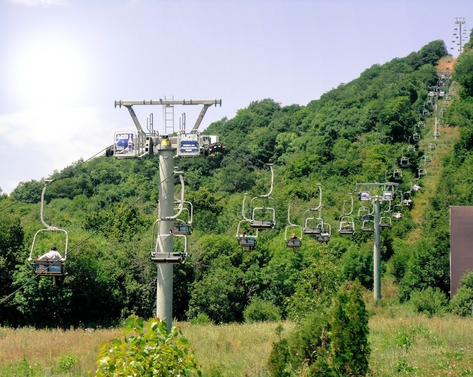 Landscape of attractions on a mountain