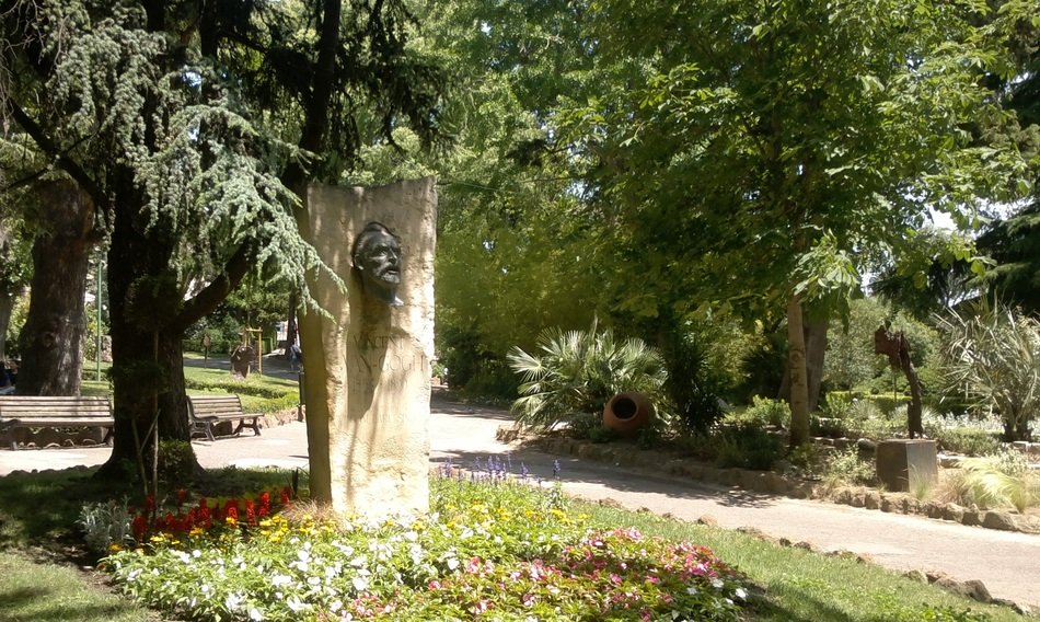 statue in the square in Monte Carlo