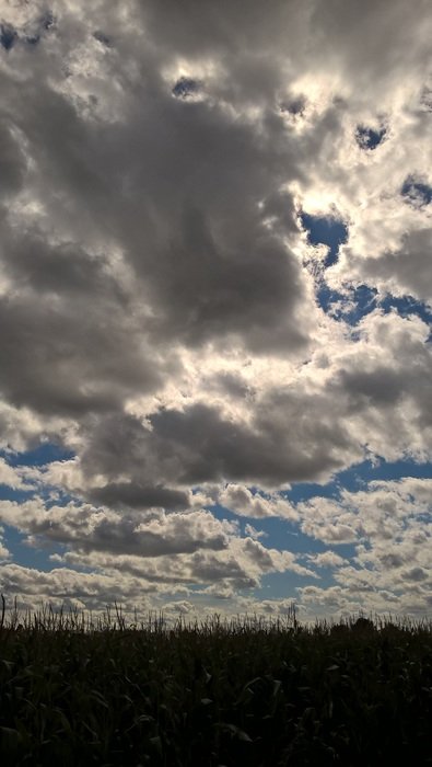 dark clouds of the autumn sky