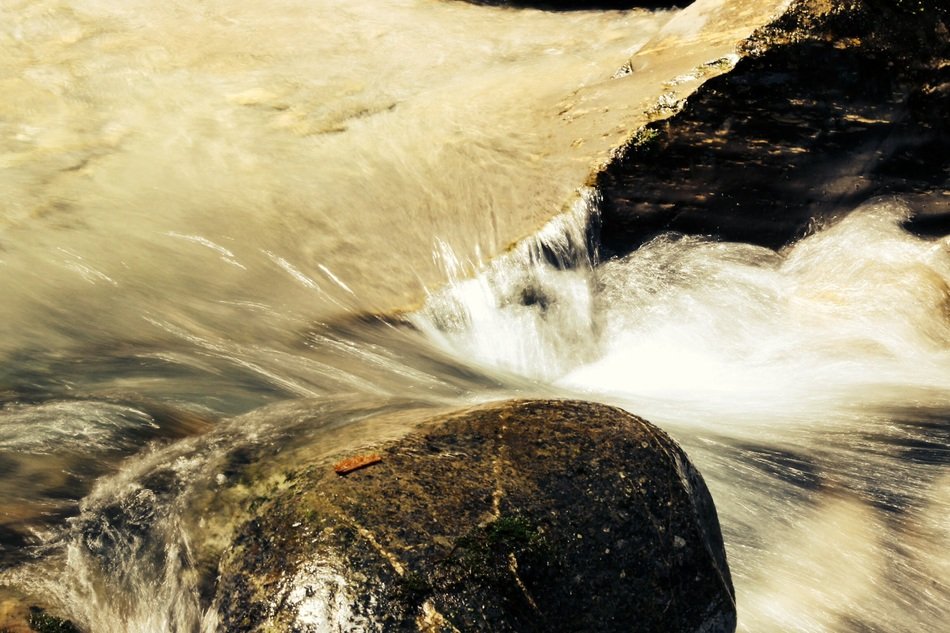 fast flowing rocky river