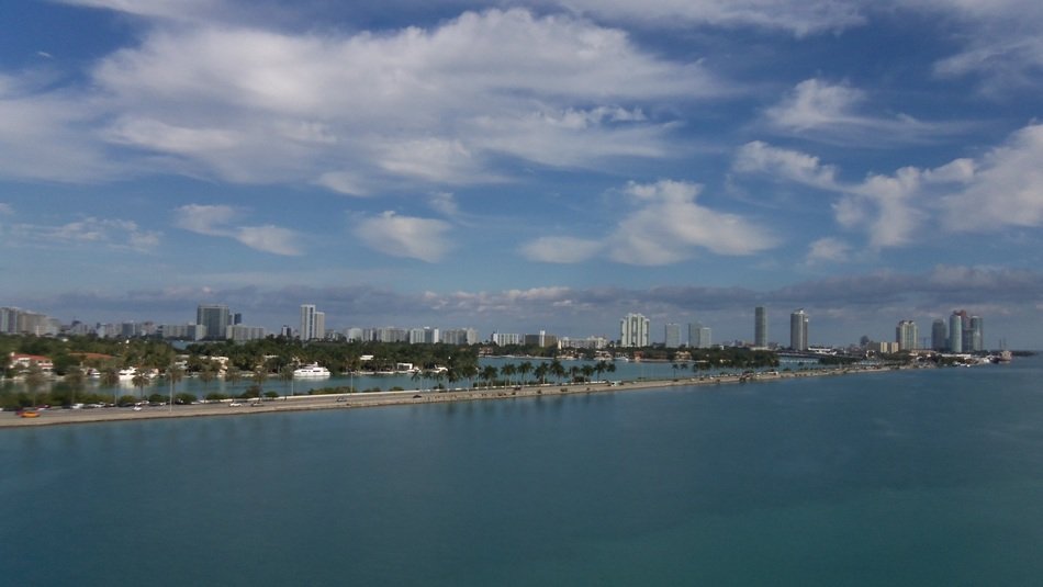 distant view of the port on the horizon