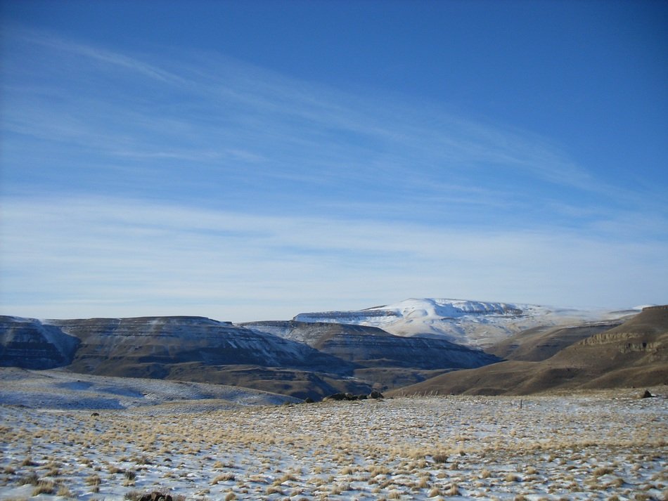 panorama of blue mountains against the sky
