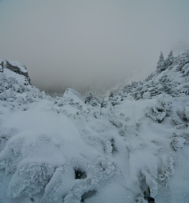cold winter in the mountains