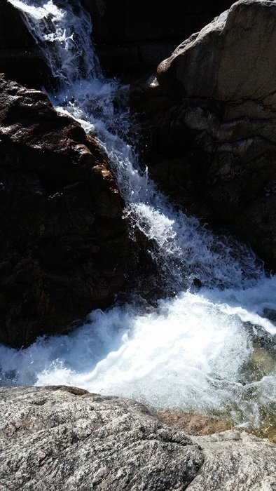 river as a continuation of a waterfall