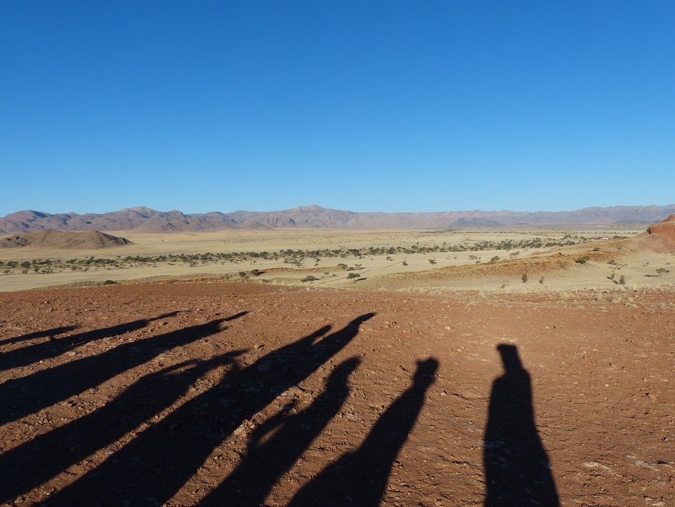 shadow play silhouettes in desert