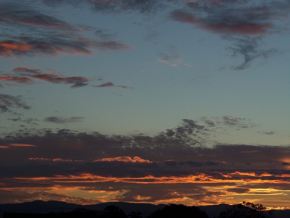 beautiful sunset on the horizon