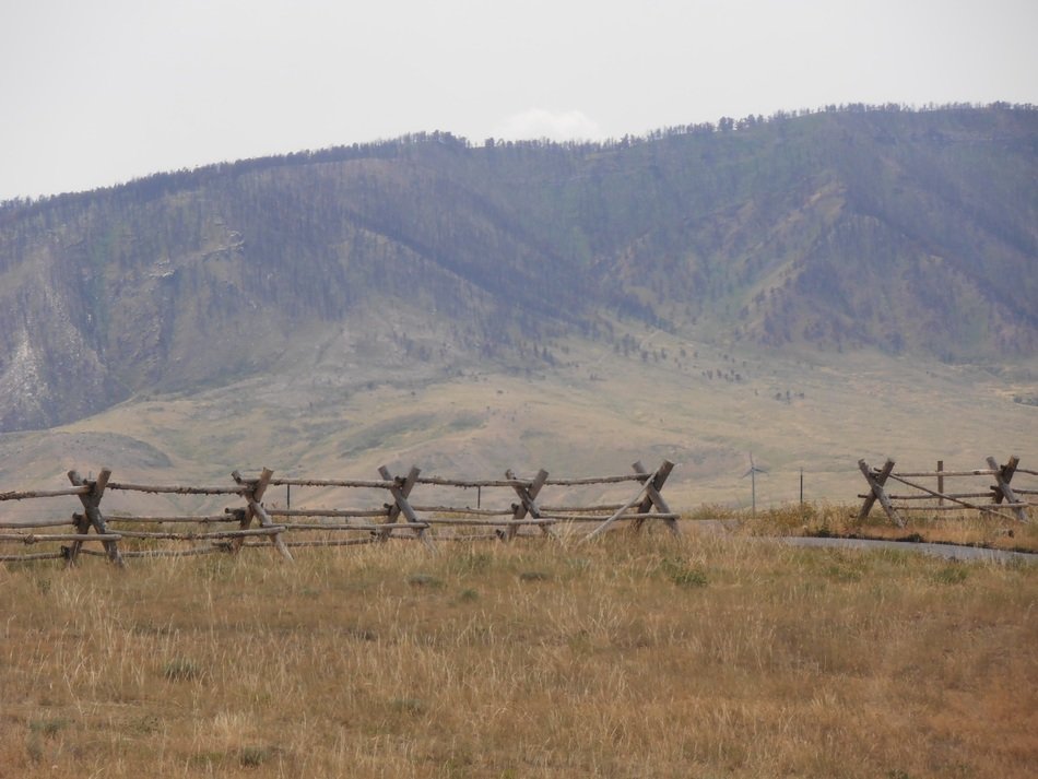 panoramic view of the ranch in the mountains
