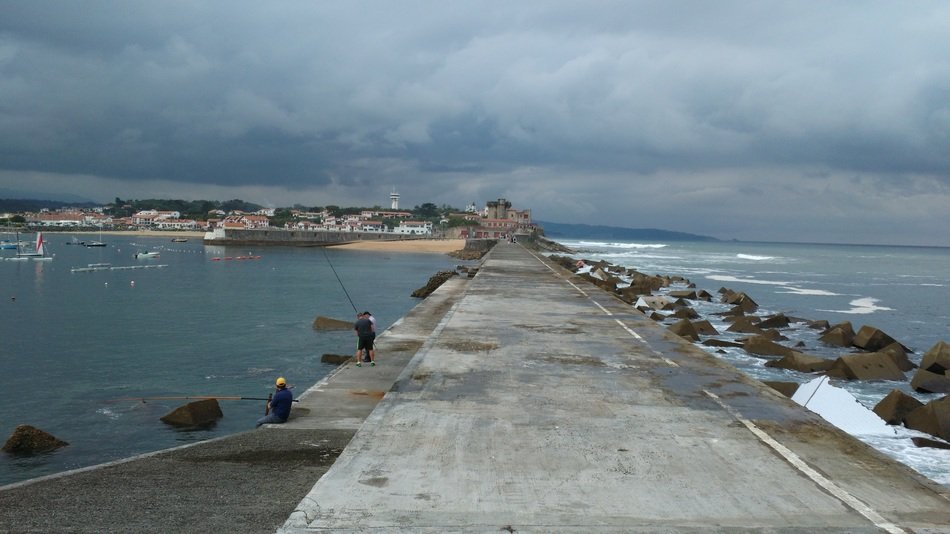 basque coast france port landscape