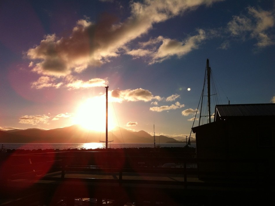 vancouver island at the sunset