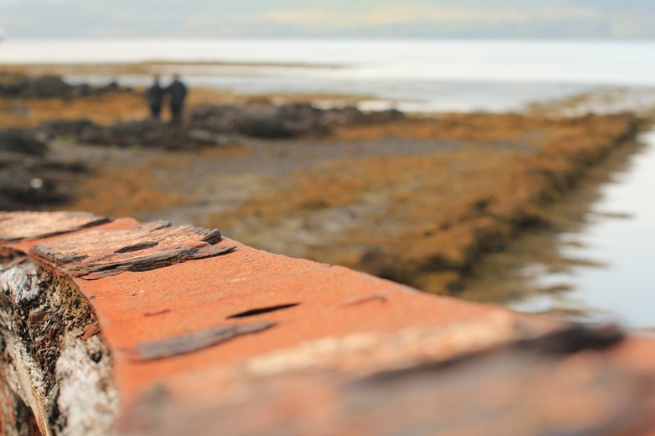 walk on the beach of the island