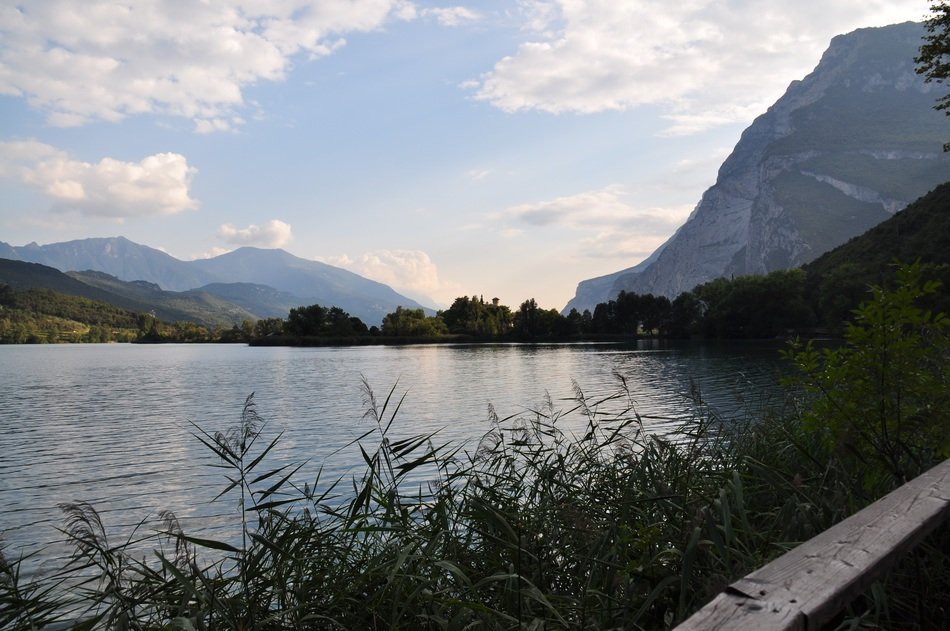 Beautiful lake and mountains in summer