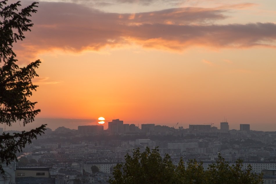 landscape of clouds at sunrise