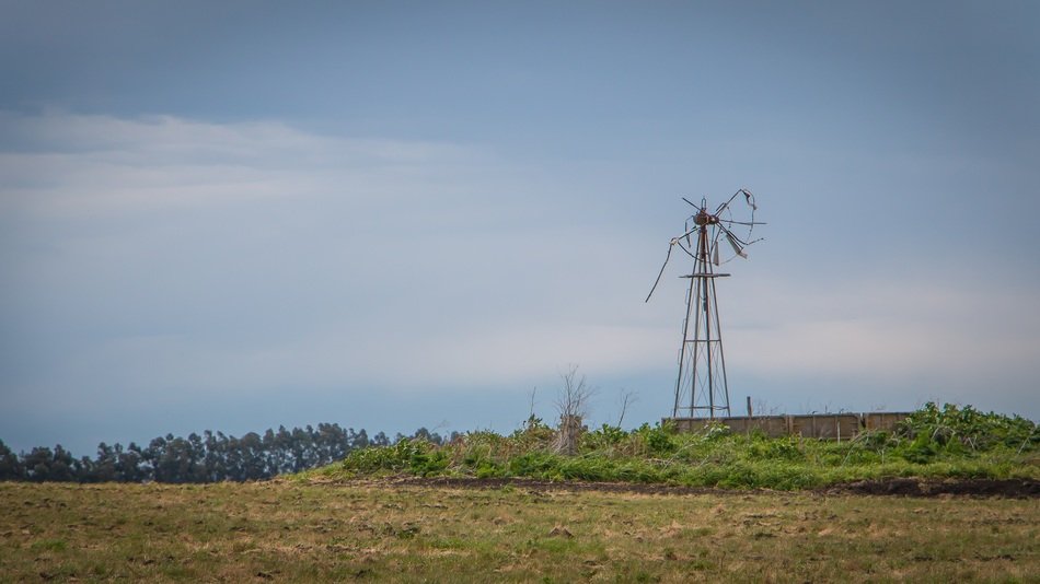broken mill on the field