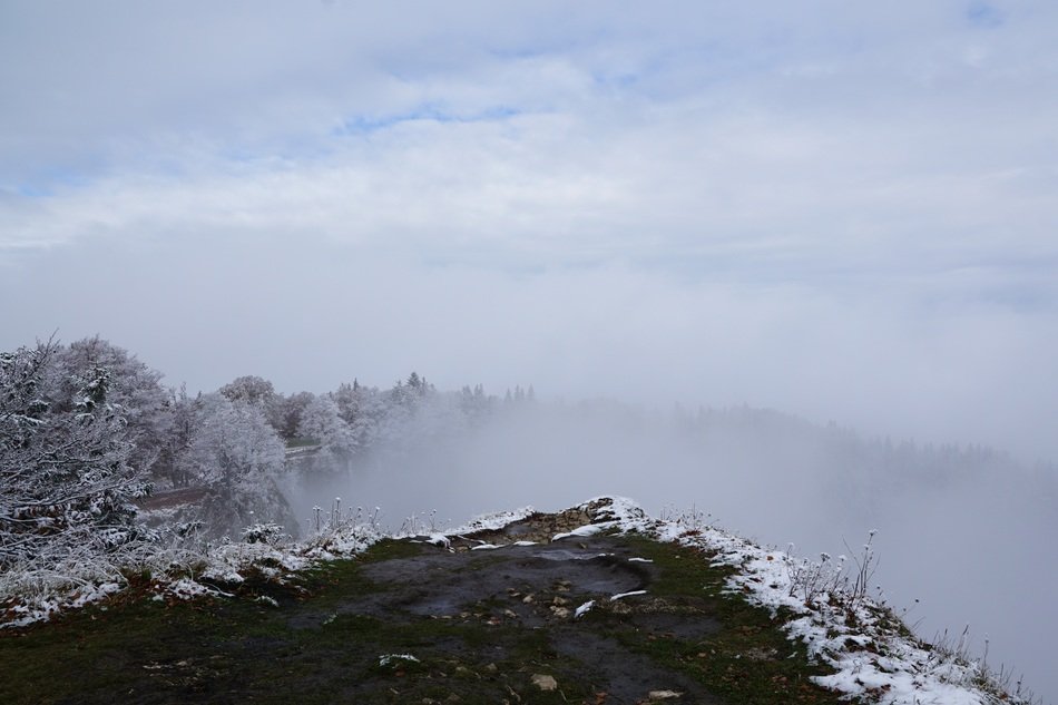 fog over the mountain tops