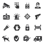 Security Guard Silhouette icons