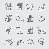 Garden line icon