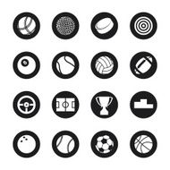 Sports Icons - Black Circle Series
