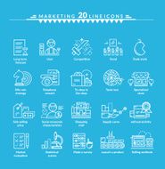 Thin Lines Icons Set of Marketing