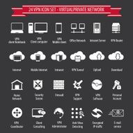 VPN icon set - Virtual Private Network