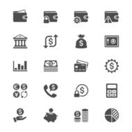 Financial management flat icons