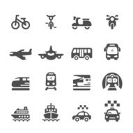 transportation and vehicles icon set vector eps 10